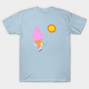 Ice Cream Cone and the Summer Sun Scare T-Shirt